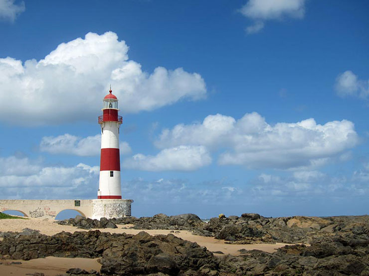 Lighthouse in Itapoan, Salvador, Bahia, Brazil