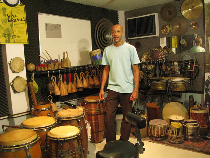 Giba in his studio in Garcia, Salvador, Bahia, Brazil