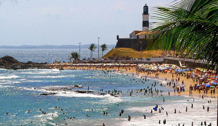 Beach at Barra, Salvador, Bahia, Brazil