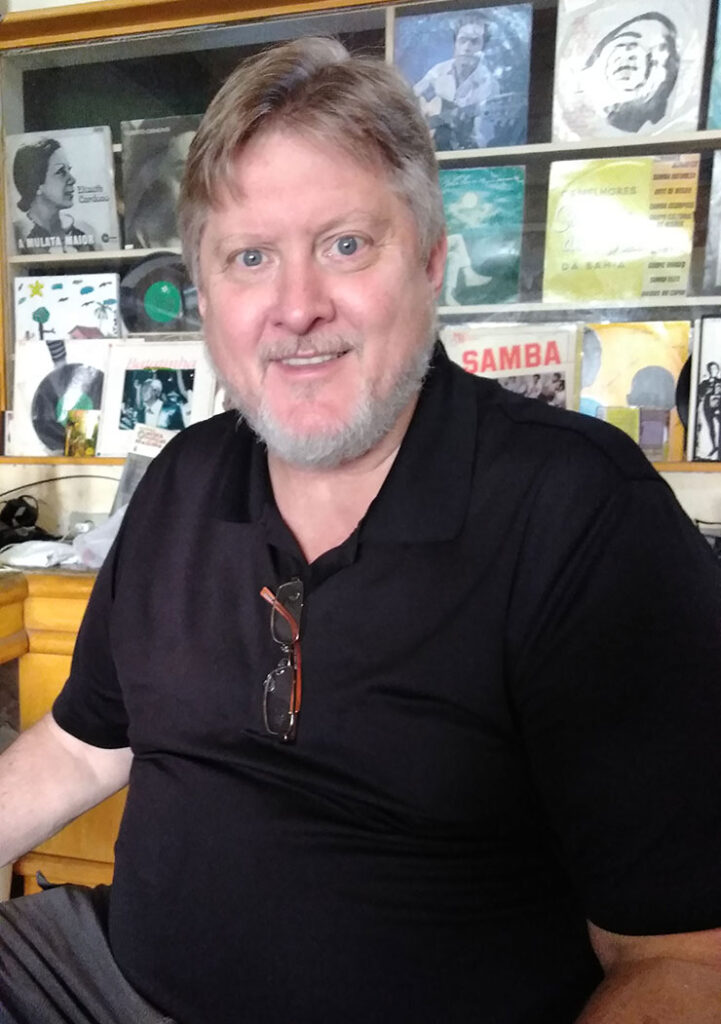 Doug Adair in Cana Brava Records, Salvador, Bahia, Brazil